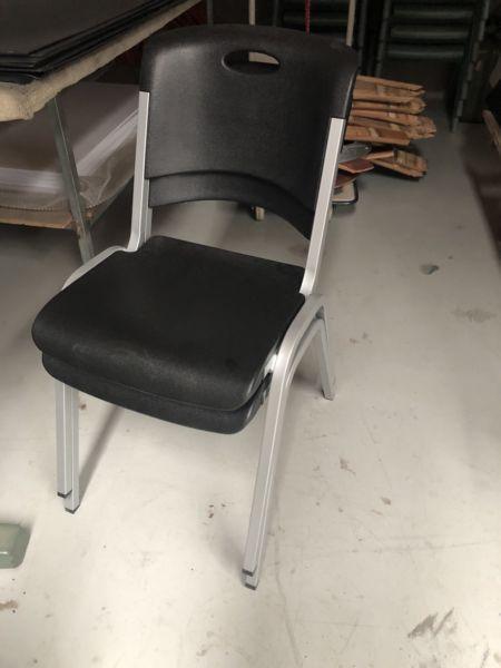 2x lifetime stackable chairs $40 for both