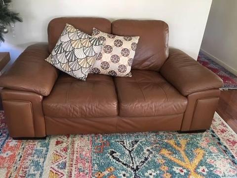 Leather Lounge Corner suite and 2 seater