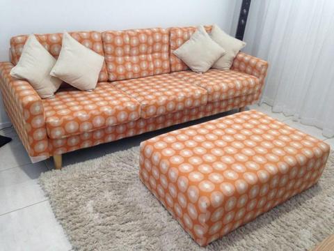 3 seater sofa and ottoman