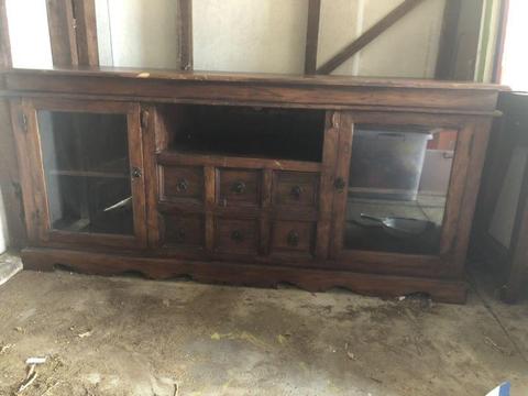 Solid American timber TV cabinet