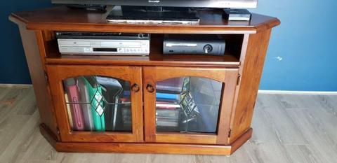 Corner tv stand unit with buffet