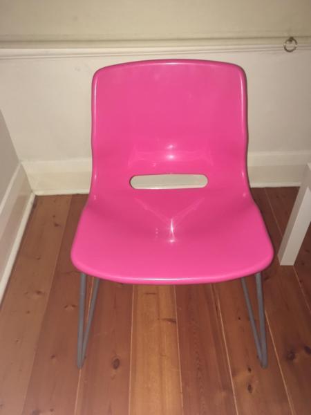 Pink ikea chair