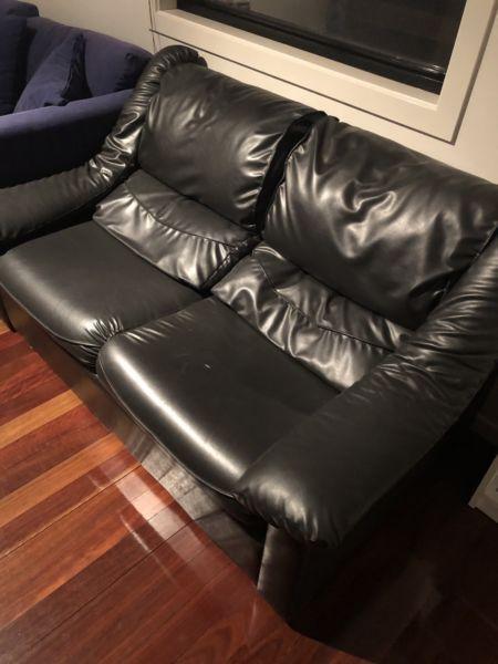 Leather Couches - 1x double, 1 x single