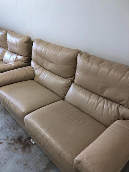 Parker Leather Lounge 3 seater 2 seater