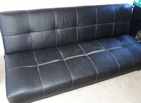 Used leather sleeper couch