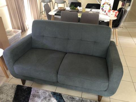 2x Grey Fabric 2Str Sofa's