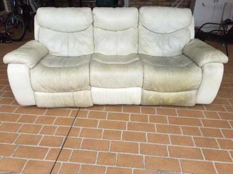 FREE - Nick Scali white leather couch