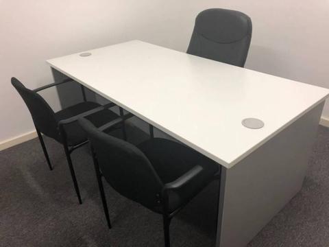 Office desk/table 3 chairs