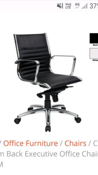 Executive office chairs black $250each as new