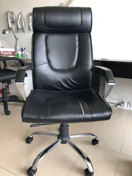 HARVARD Leather Black Office Chair