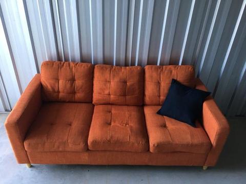 Three seat Orange Couch