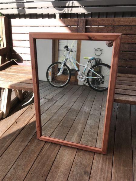 Timber framed mirror