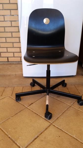 Adjustable wooden office chair