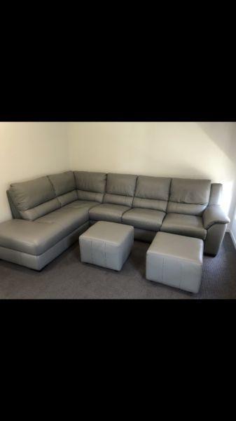 Nick Scali Emery Leather Corner Lounge