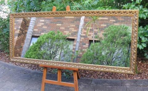 Leonessa Gold Ornate Full Length Wall Mirror 182x73cm