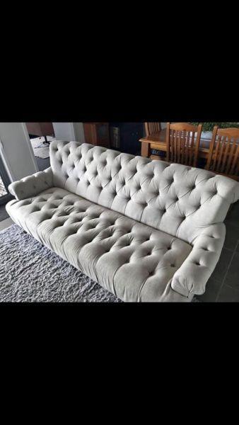 French provincial button back 3 seater sofa couch