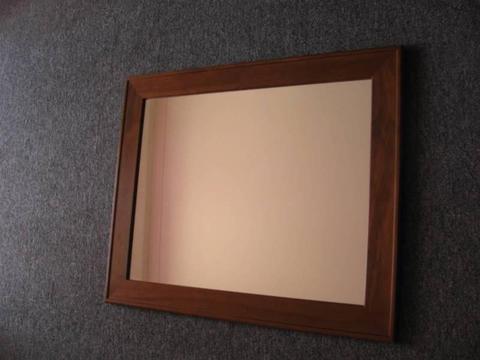 Beautiful wood-framed mirror