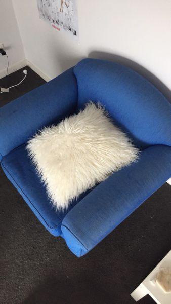 Blue sofa lounge chair