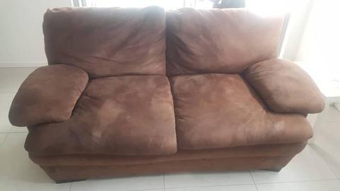 Chocolate brown 2 seater couch in good condition