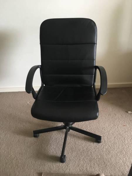 IKEA Black Leatherette Office Chair