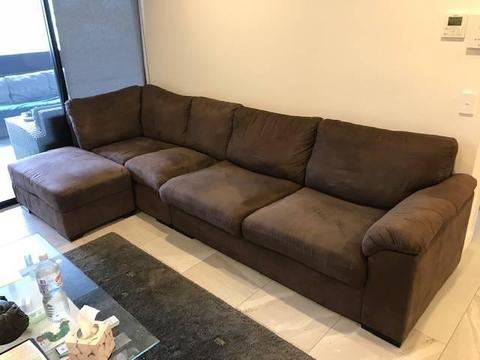 7-Seater Couch & Fold out Queen Mattress