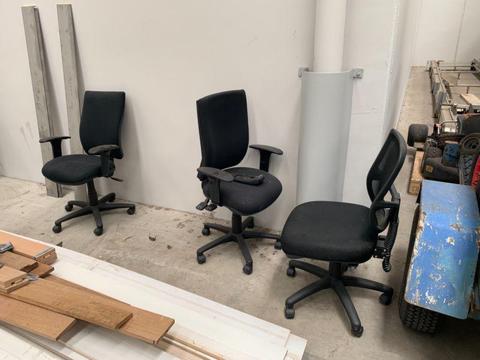 Assorted office computer chairs