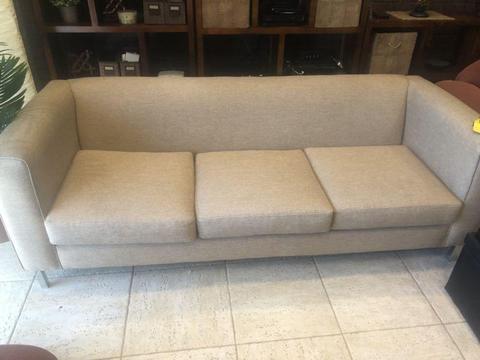 Beige sofas with metal legs 3 seater and 2 seater