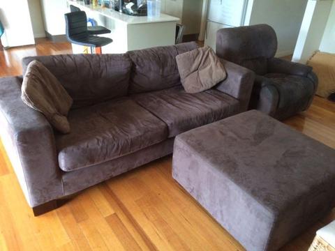 Suede Leather Sofa Set
