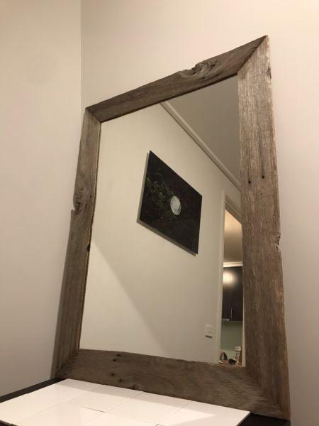 Vintage timber mirror