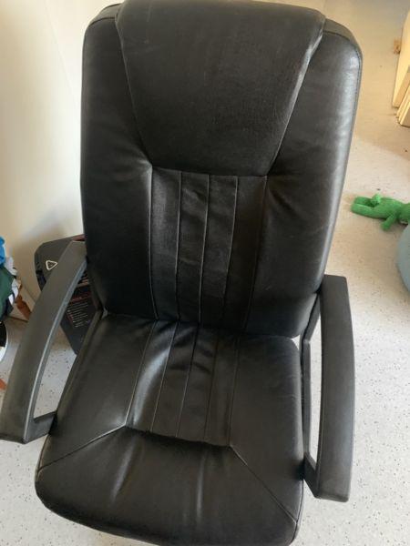Leather computer chair