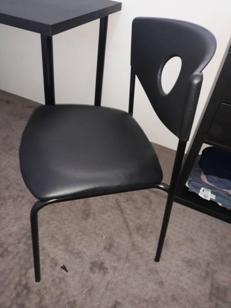 Ikea 'Stoljan' black chair