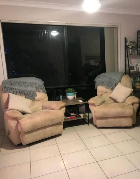 Recliner couch X 2