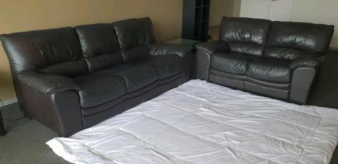 Leather Lounge Suite/Sofas