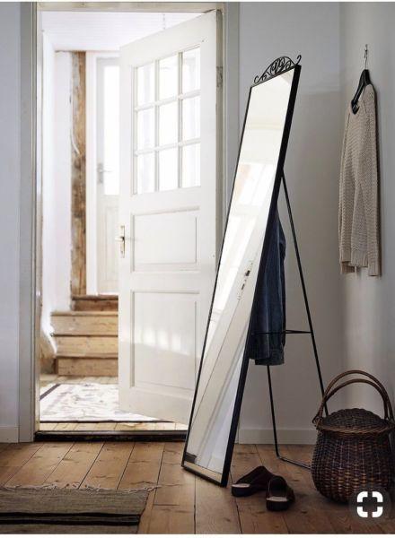 IKEA KARMSUND Standing Black Mirror Built on hooks AS NEW RRP$89