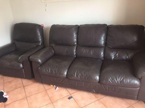 3 piece leather sofa
