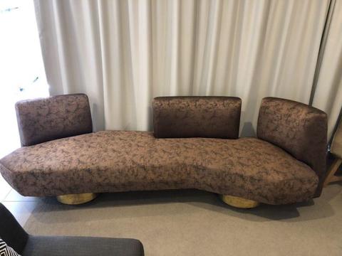 3 Seater Gold Lounge Sofa