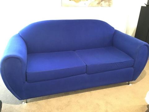2 Seater blue sofa