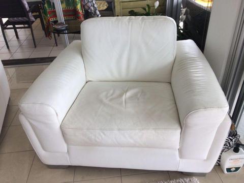 White 1 seater couch for sale! FREE