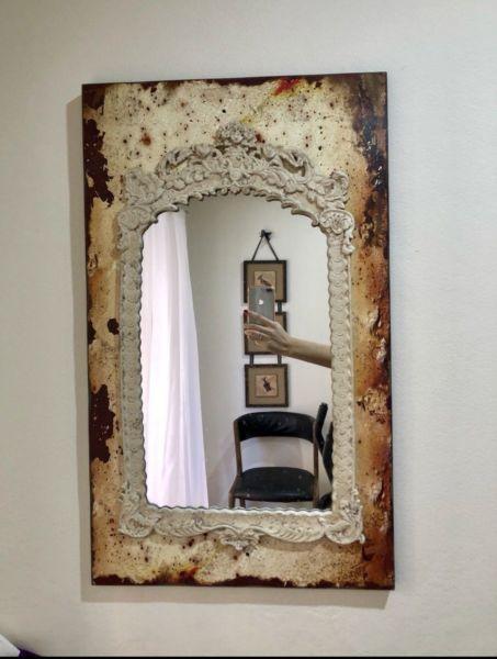 Large Mirror vintage - painted wood - Liverpool pick up