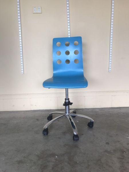 Blue adjustable swivel chair