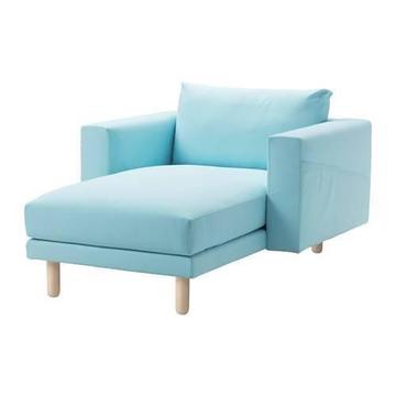 IKEA NORSBORG Sofa Couch Cover for chaise lounge, Edum light blue