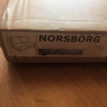 IKEA NORSBORG Couch Cover W/out Armrests two-seat EDUM LIGHT BLUE