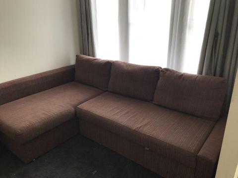 Downton Sofa bed with storage chaise Like New