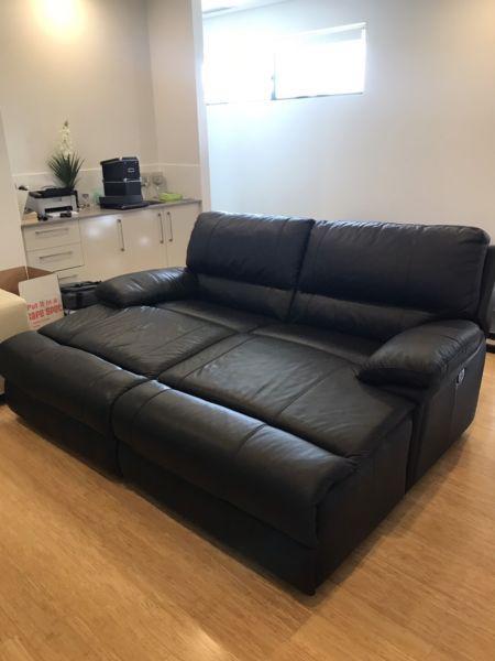 Large Black Leather Couch
