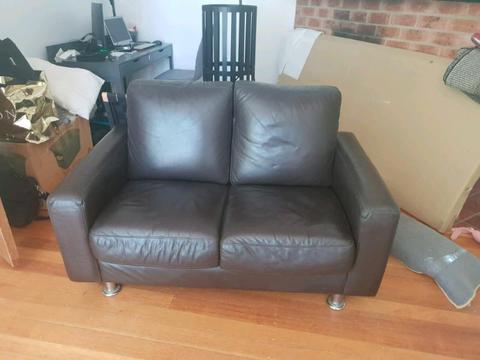 2 Seater Brown Couch