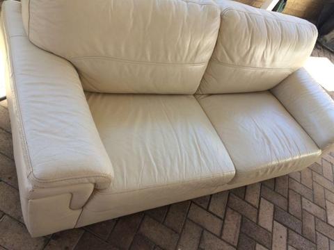 Two genuine leather sofas