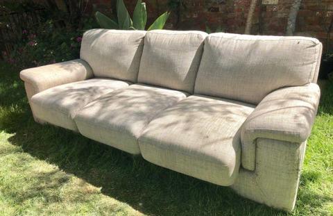 Light grey 3 seat sofa couch