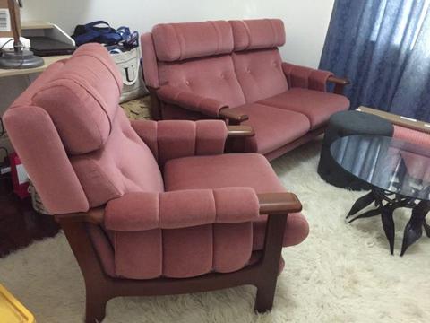 Need gone 06jan- Vintage velvet armchair & 2 seater