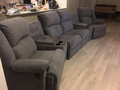 MUST SELL!! Home Cinema Electric Recliner - Four Seater