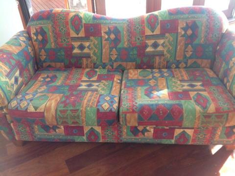 2 x colourful sofas